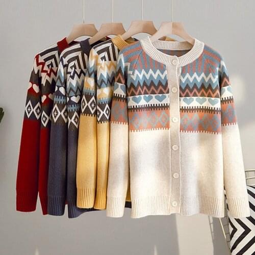 Cardigan Sweater Women Knitted Sweater Loose V-neck Long Sleeve Oversized Sweaters Harajuku Style Fall Winter 2021