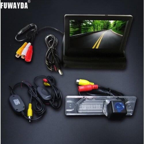 FUWAYDA Car Parking Kit With 4.3" Color TFT LCD Car Camera Monitor + Waterproof Rear View Camera for Renault Koleos 2009-2014