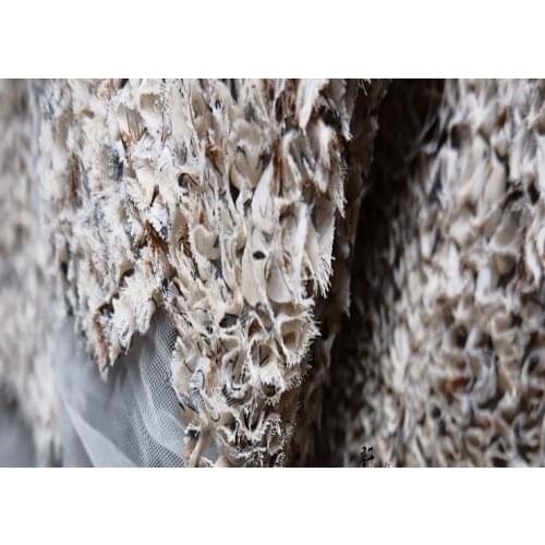Flower clusters, silky, plump, heavy-textured mesh, creative clothing fabric/half rice price