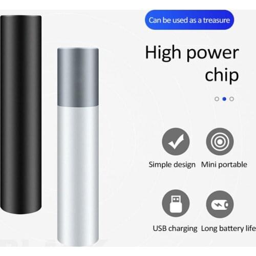 Mini LED Flashlight Portable Camp Light Lamp Telescopic Zoom USB Charge Flashlight 1200mAh/1800mAh/2600mAh Waterproof Light