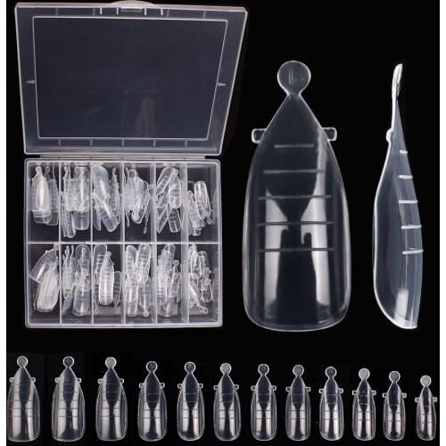 Nail Design 2021supplies Styling Accessories Stencils Reusable False Nails Acrylic Gel For Nail Extension Sugared Almonds Mold