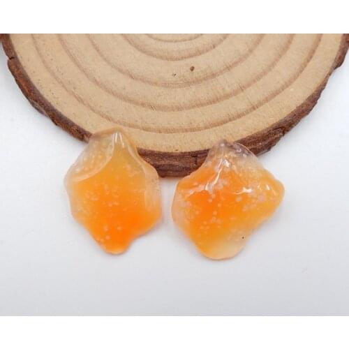 Fashion Earring High Quality Nature Gemstone Orange Agate For Jewelry,26X16X4mm,5.1g