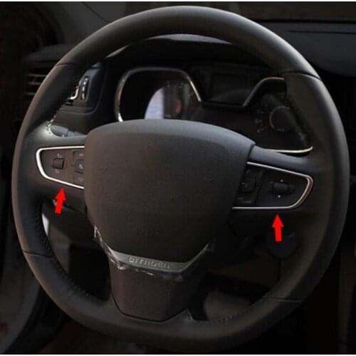 Trim Car Accessories Styling Decoration Stickers Shel Stainless Steel for Citroen C4 Car Steering Wheel Decoration Button Cover