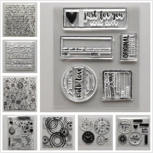 Background Wall Letter Clear Stamps DIY Scrapbooking Craft Supplie Silicone Seal Photo Album Transparent Stamp for Stamping