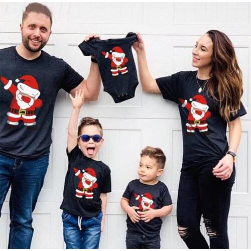 Christmas T-Shirt Family Look Clothes Snowman New Year Matching Outfits Father Mother Son Kid ClothingFamily Matching Clothes
