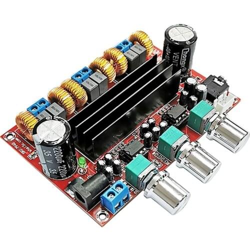 TPA3116D2 Digital Power Amplifier Board DC12-24V 2X50W+100W High Power 2.1 Channel Subwoofer Audio Power Amplifier Board