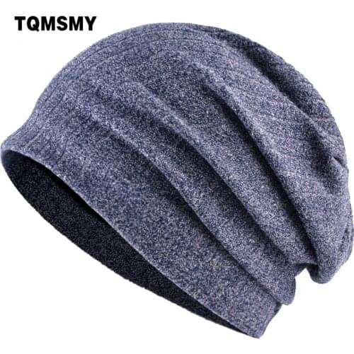 TQMSMY Unisex Spring Winter Women Hat Solid Color Hip-Hop Knitted Loose Women Skullies Beanies Hat Cotton Hedging Cap Men TMC59