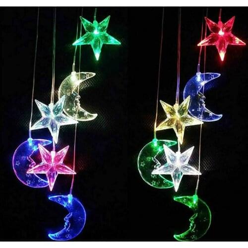 LED Solar Wind Chimes Light Outdoor with Colorful Light Mobile Hanging Waterproof for Garden Window Decor