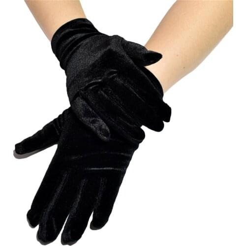 Fashion Show Elastic Flannel Driving Mittens Womens Gold Velvet Thin Winter Warm Fitness Cycling Gloves Prom casual accessories