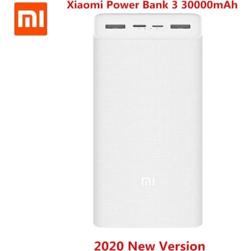 Xiaomi Power Bank 3 30000mAh Quick Charge Version USB-C 18W Max Output 24W Max input 111Wh 3.7V 5V/3A 9V/2,6A Smart Fast Charge