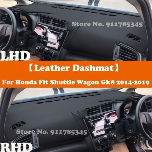 Suede Leather Dashmat Accessories Car-Styling Dashboard Covers Pad Sunshade For Honda Fit Shuttle Wagon Gk8 2014 2015 2016-2019