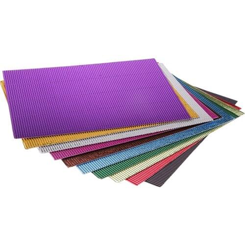 10x Corrugated Well Colored Paper Craft Cardboards Kids New Craft Making