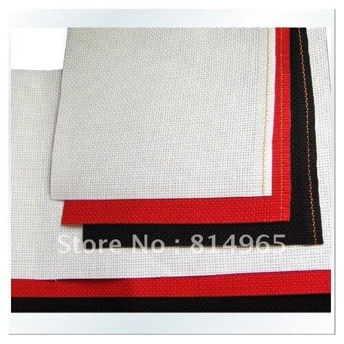 14 Count (14 CT) Cross Stitch Fabric High Quality Free Shipping White/Red/Black 100X50cm Aida Cloth