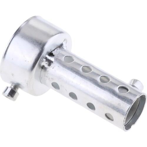 2 Pack Aluminum Universal Motorcycle Exhaust Silencer 45mm, 3 inch Length, Silver