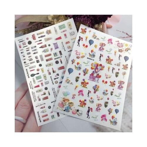 2020 New Style DIY In May Japanese Serious Carton Nail Stickers Light Traceless Nail Decals Nail Art Nail Decoration Women Gifts
