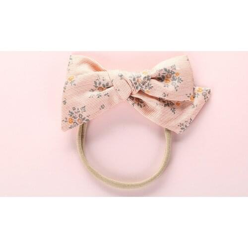 2021 Kids Hair Band Floral New Bowknot Hair Ring Headdress Simple Versatile Headwear Hair Accessories For Girls