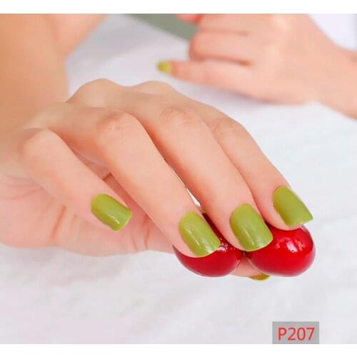 2020 24pcs Fake Nails Acrylic Full Wrap Nail Tips Easily for Daily Wear green P207
