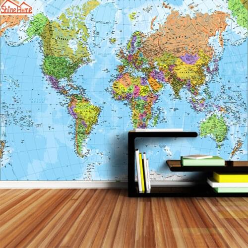 ShineHome-Modern Custom World Map Wallpapers 3d Photo Wallpaper Mural for Living Room Wall Papers Home Decor Sofa TV Background