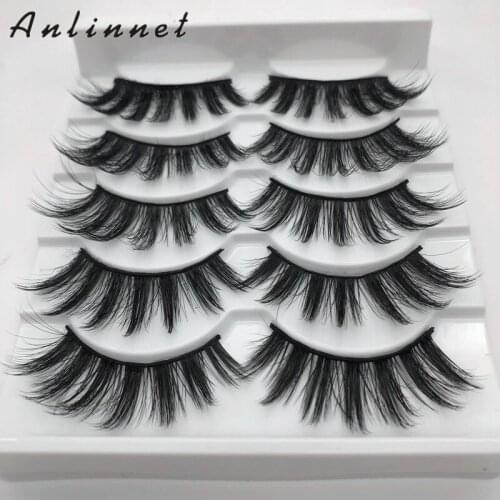5 pairs of 3D false eyelashes soft eyelashes handmade mink hair thick false eyelashes makeup eyelashes wholesale free shipping