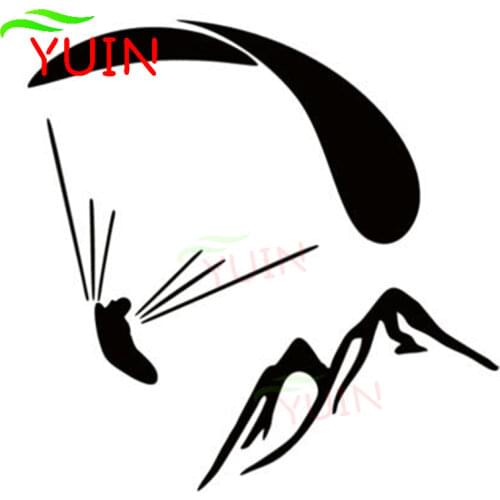 Car Sticker Fun Paraglider Decal Fashion Auto Accessories PVC Window Decoration High Quality Cover Scratches Sunscreen Decals