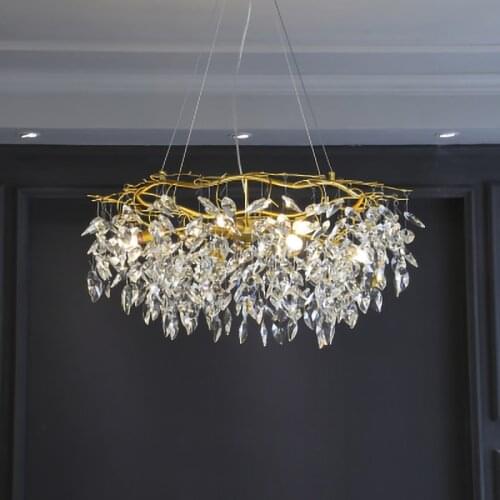 Home Decor Tree Branch Chandelier Luxury Chandelier Living Room Decorative Modern Crystals Gold Chandeliers Light Fixtures
