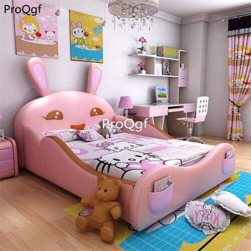 Prodgf 1 Set 120*190cm rabbit smile series Children Bed No Mattress