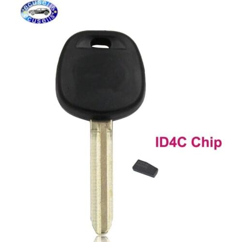 For Toyota Transponder Key Blank Ignition Chip ID4C with TOY43 UNCUT Blade