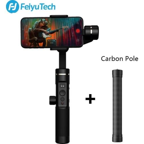 FeiyuTech SPG2 Set 3-Axis Handheld Gimbal Stabilizer for Smartphone iPhone X 8 7 OPPO Samsung ViVO phones with pole and tripod