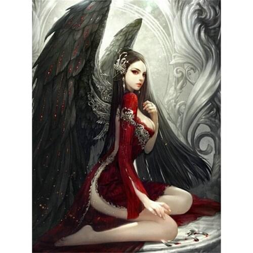 5d Embroidery Paintings Cross Stitch Fallen Angels Rhinestone Pasted Diy Diamond Painting Home Decoration Home Decoration Gift