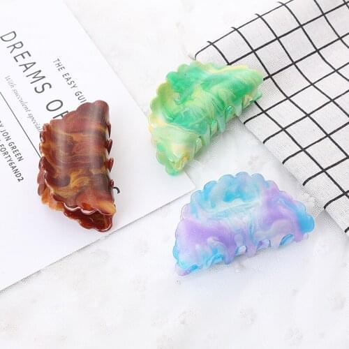 Boutique New Fashion Acrylic Starry Sky Large Hairpin Wavy Water Pattern Crab Clip for Women Girls Hair Accessories Headwear