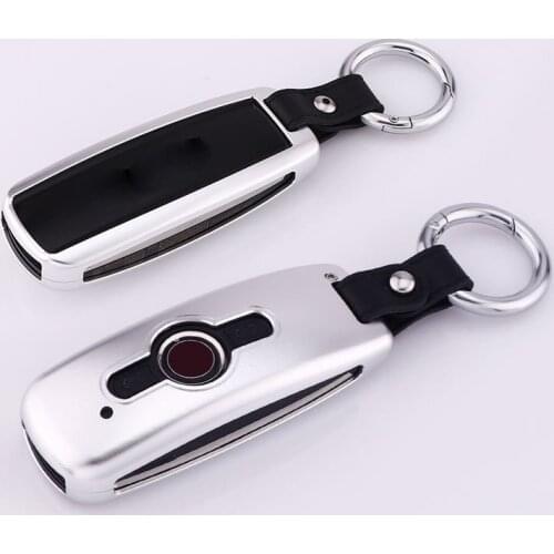 Fashion Aluminium Alloy leather Car Motorcycle Key Case Cover For Honda GL1800 Gold Wing GoldWing CNC 2018 2019 2020 Accessories