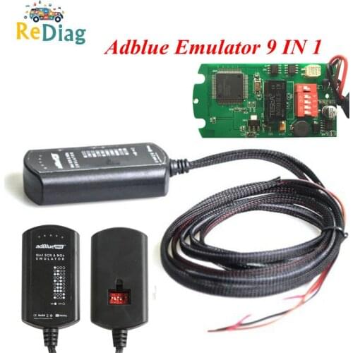 New AdBlue Emulator System Box 9 IN 1 For MEN/MB/SCANIA/IVECO/DAF/VOLVO/RENAULT/CUMMINS AdBlue 9in1 SCR&NOX A+Version Full Chip