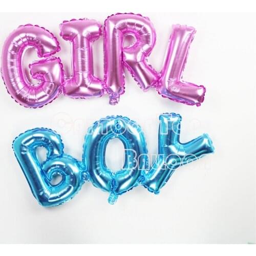 2017 new 50pcs/lot Baby boy/girl birthday letter balloons air-filled foil ballons for baby birthday party globos