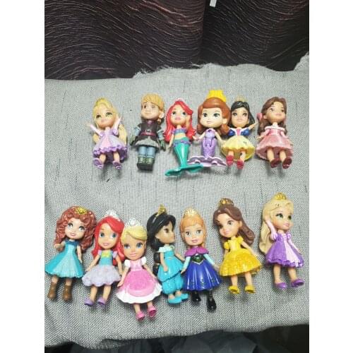 Princess Action Figures Toys Rapunzel Snow Cinderella White Snow Fairy Rapunzel Doll Decoration Children Gift