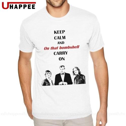 Large Size Grand Tour Keep Calm Bombshell Shirts Homme Awesome Short Sleeves O Neck Classic T-Shirt 80S Vintage Apparel