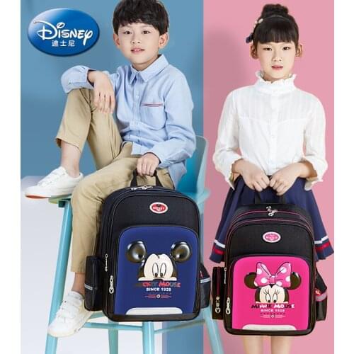 Genuine Disney Schoolbag 1-3-4 Grade Boys And Girls Mickey 6-12 Years Old Childrens Burden Reduction Backpack
