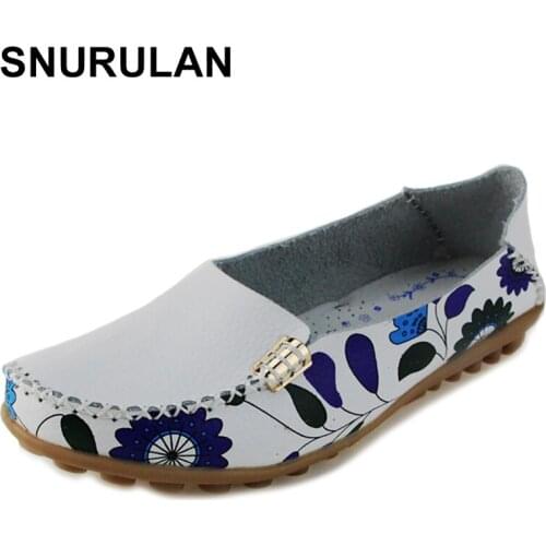 SNURULAN Hot sale women flats summer ladies shoes fashion solid soft loafers summer women casual flat shoes