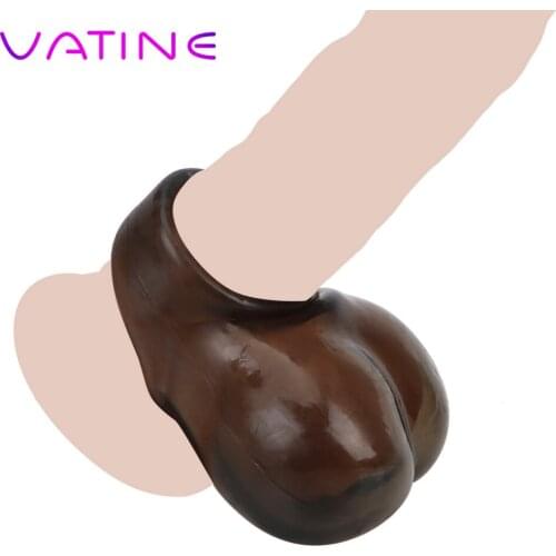 VATINE Penis Ring Scrotum Bondage Ring Chastity Delay Ejaculation Reusable Silicone Sex Toys For Men Cage Lock Adult Products