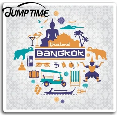 Jump Time for Bangkok Thailand Travel Vinyl Stickers Sticker Laptop Luggage Auto Bumper Motor Decal Waterproof Car Accessories