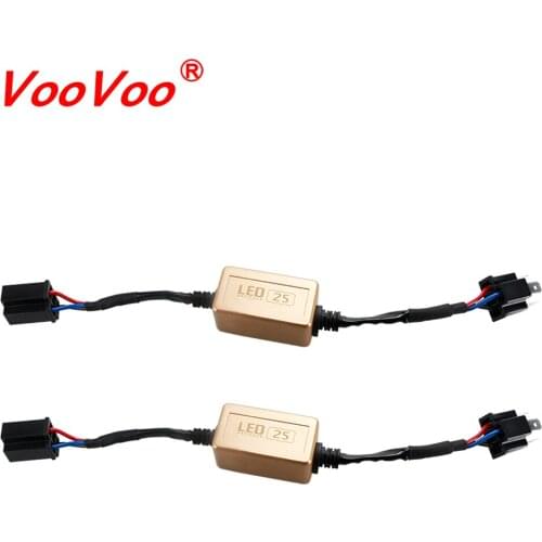 VooVoo 2Pcs Canbus for Car LED Headlight Bulbs Error Warning Canceller Wire Harness Adapter H1 H3 H4 H11 H13 9004 9007 9005 9006