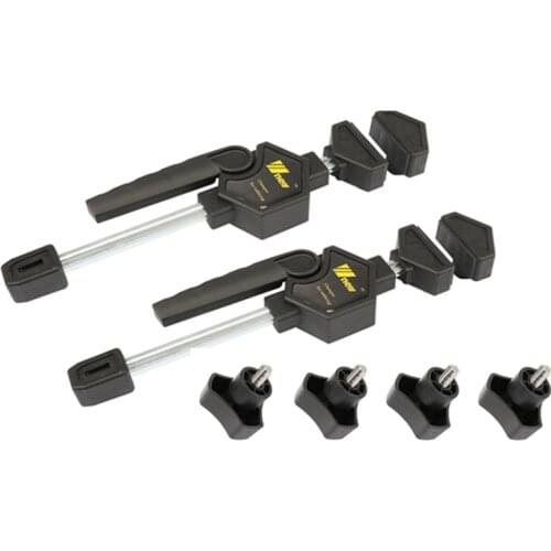 1 Set Tabletop Fast Clamps, Kit of 2 Clamps + 2 Stops, Woodworking Workbench Clamps Wood Working Tools