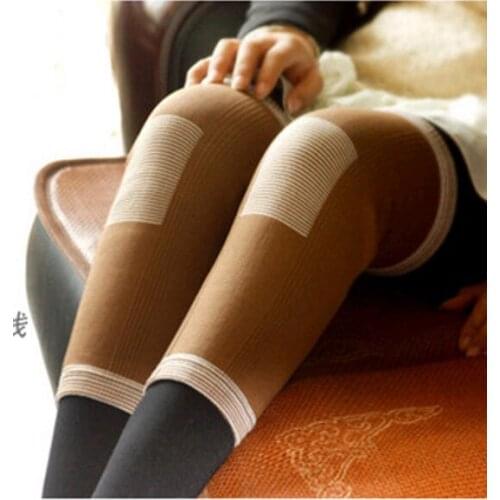 2pairs Good Elastic Long Knee Support Sleeve Strap Knitted Tourmaline Magnetic Leg Brace For Arthritis Gift