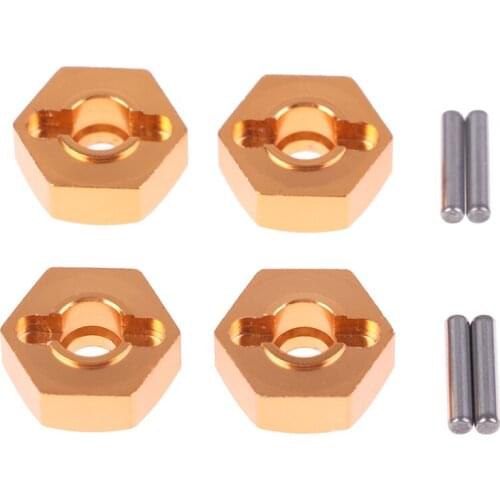 4Pcs 12mm Aluminum Wheel Hex Nut With Pins Drive Hubs 4P HSP 102042 1/10 Upgrade Parts For 4WD RC Car Himoto
