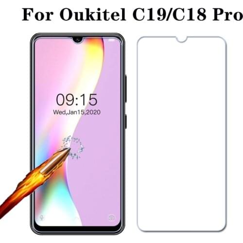 9H 2.5D Clear Tempered Glass For Oukitel C19 C18 Pro Screen Protector Toughened Protective Film For Oukitel C 19 18 Glass Cover