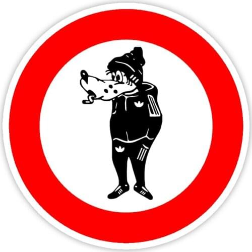 A0338# 13cm/17cm Waterproof Decal A Wolf,Wait a minute! Car Sticker Auto Decors on Bumper Rear Window Laptop