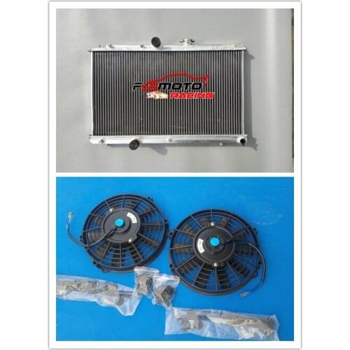 Aluminum Alloy Radiator + FAN For Toyota Corolla AE101 4A-FE/7A-FE 1.6/1.8 MT Manual 1992-1998 97 96 95 94