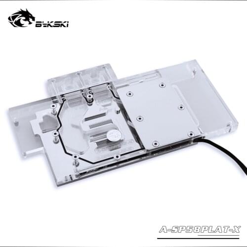 BYKSKI Full Cover Graphics Card Block use for Sapphire Nitro+ Radeon RX 580 590 8GD5 8GB GDDR5 (11265-01-20G) Copper Radiator