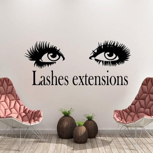 Colorful Eyelash Nursery Wall Stickers Vinyl Art Decals Living Room Bedroom Vinyl Mural Decal