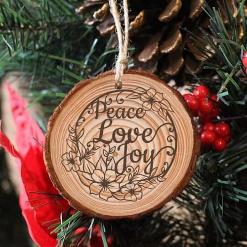 Wood Slice Christmas Ornaments Rustic Decor Farmhouse Christmas Decor Christmas Blessed Faith Family Peace Love Joy