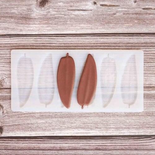 Leaf feather Shape Chocolate Transfer Sheet Mould Cake Decorating Tools Silicone Mold Baking Stencil Chablon